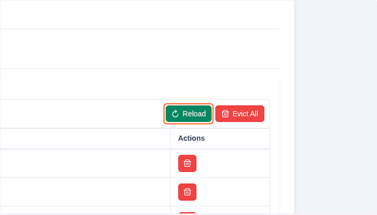 Node caches Evict All