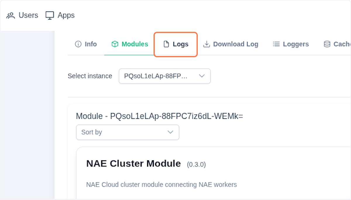 Node logs