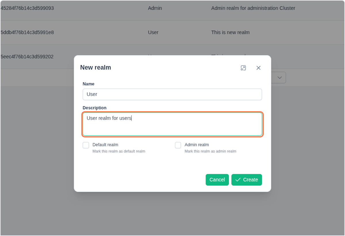 Realm add form